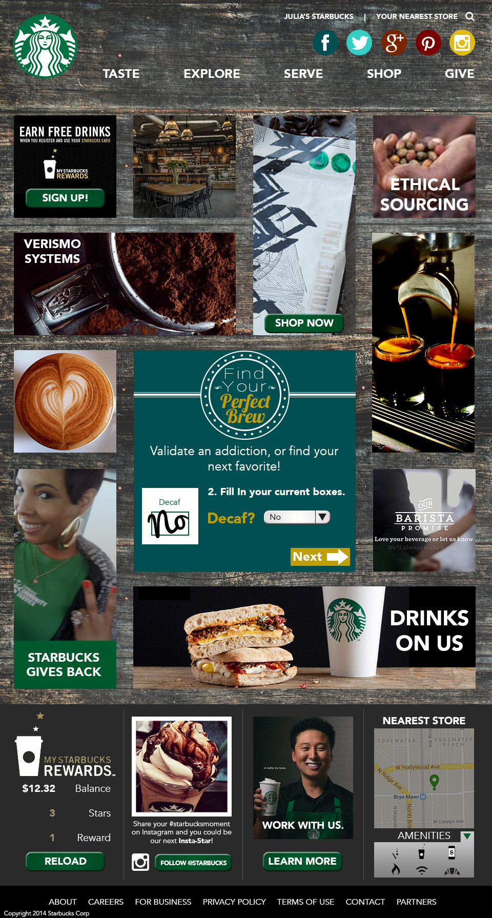 Starbucks site Concept by julia rose