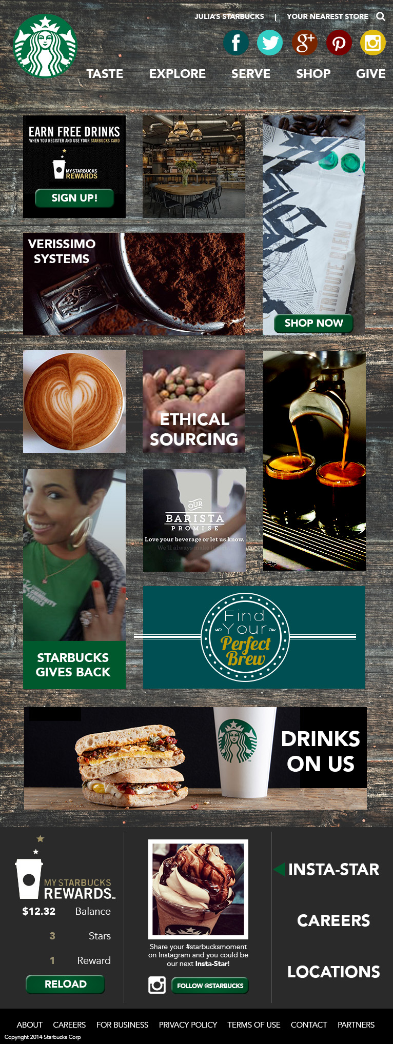 Starbucks site Concept by julia rose